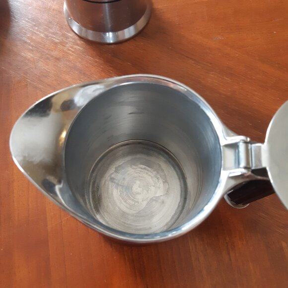 1934 Sunbeam Chrome Art Deco Coffee Carafe, Cream & Sugar 4 PieceSet Plus Tray - Picture 9 of 13
